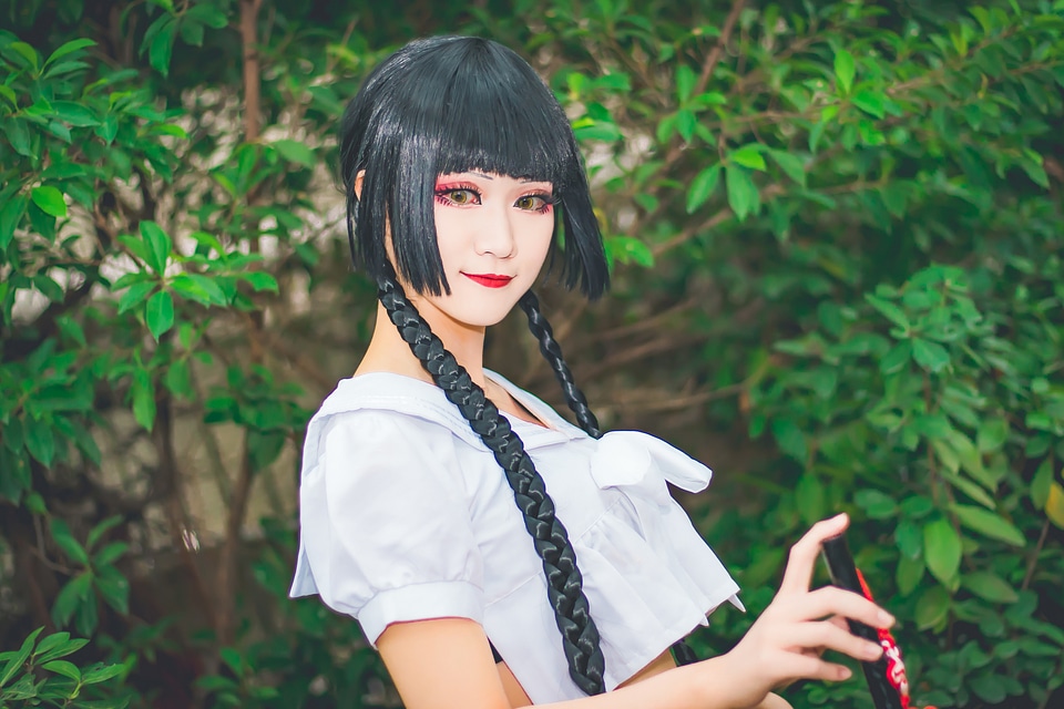 Sexy Asian cosplayers dress up as Japanese Manga characters