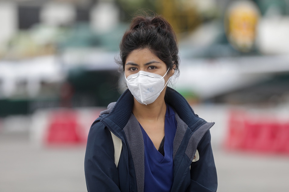 woman wearing hygienic mask to prevent the Coronavirus