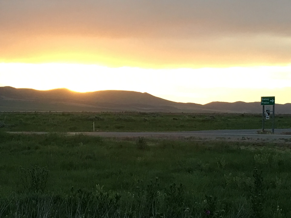 sunset Yellowstone National Park
