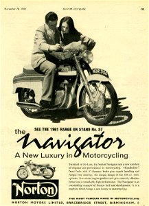 NORTON Navigator 350cc 1961