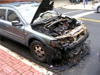 burnt car photo