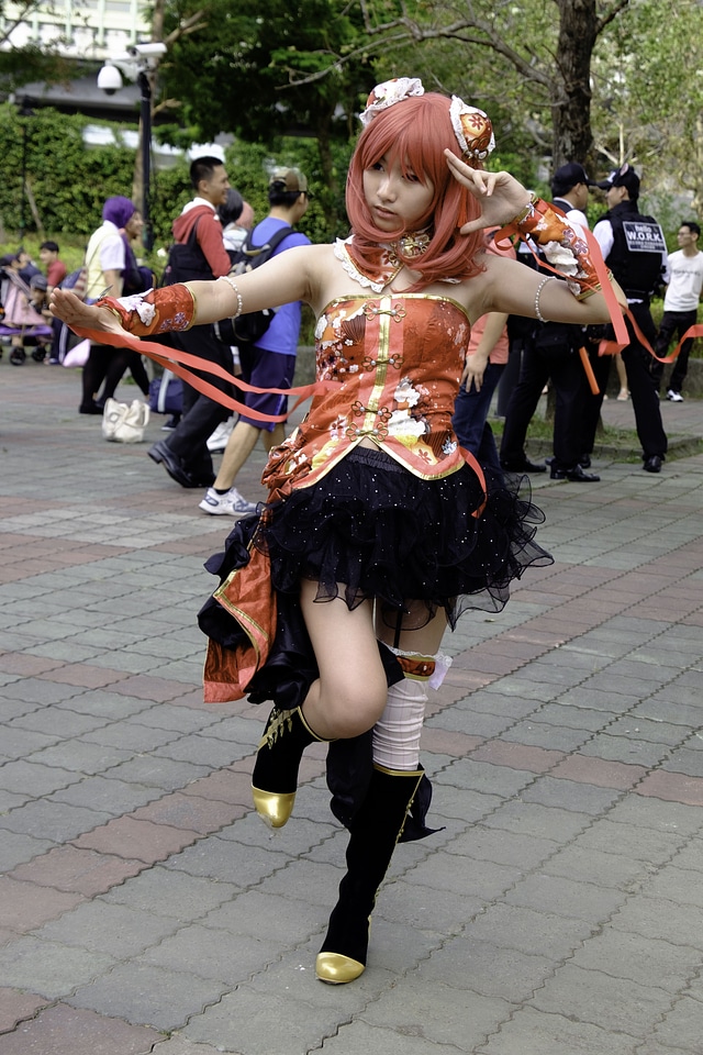 Japan anime cosplay girl portrait