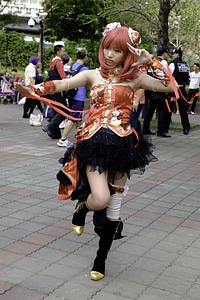Japan anime cosplay girl portrait