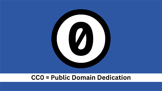 CC0 = Public Domain Dedication photo