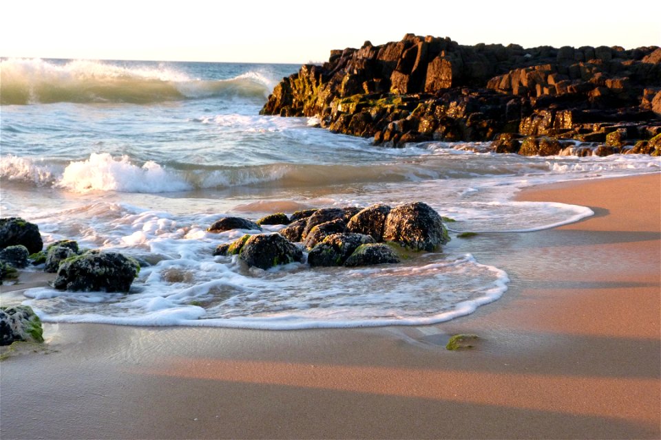 Waves on beach photo