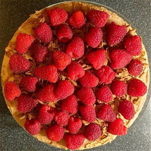 Chocolate, Nougat and Raspberry Cake