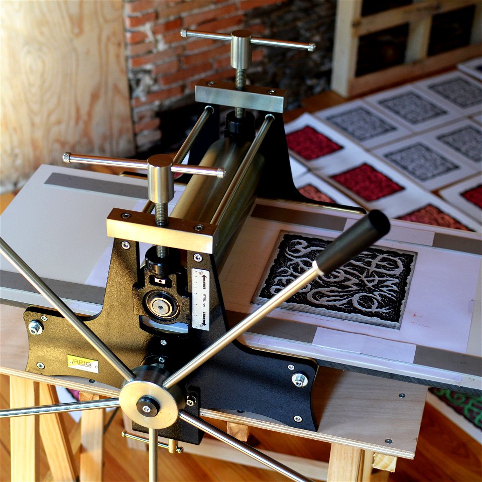 My new REIG Linocut press