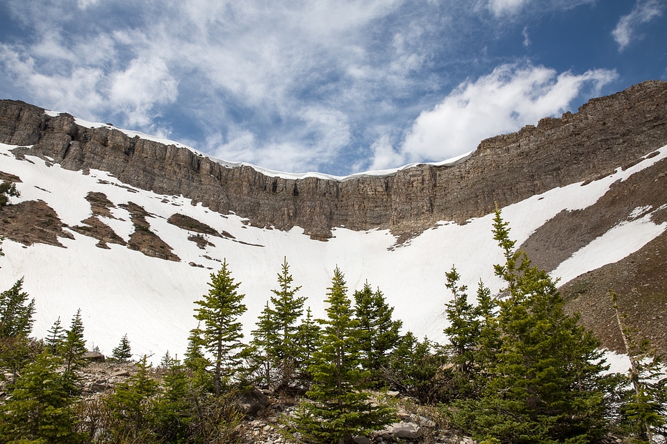 Granite Canyon with snow in Grand Teton National Park