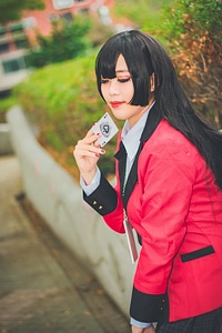 Cute Asian cosplayers dress up as Japanese Manga characters