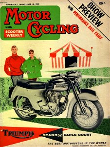 Triumph 5TA , Earls Court motorcycling show 1960