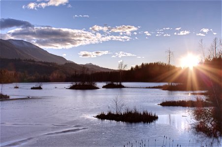 Wetlands sunset
