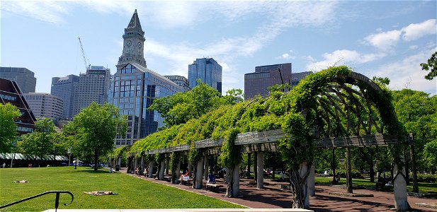 Side view of Trellis at Christopher Columbus Waterfront Park photo