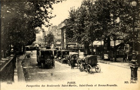 Paris Boulevard Saint Martin CIRCA 1914