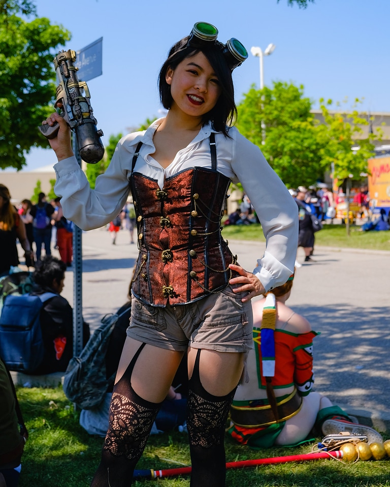 Portrait of Sexy Super Hero Female Cosplay Character