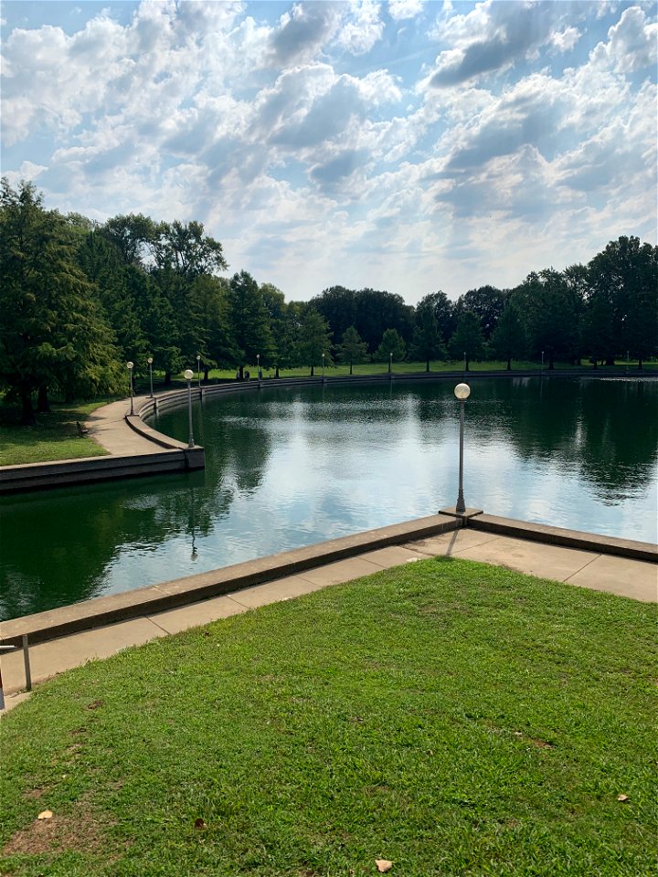 Mill Race Park Pond Downtown Columbus Indiana