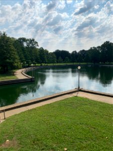 Mill Race Park Pond Downtown Columbus Indiana