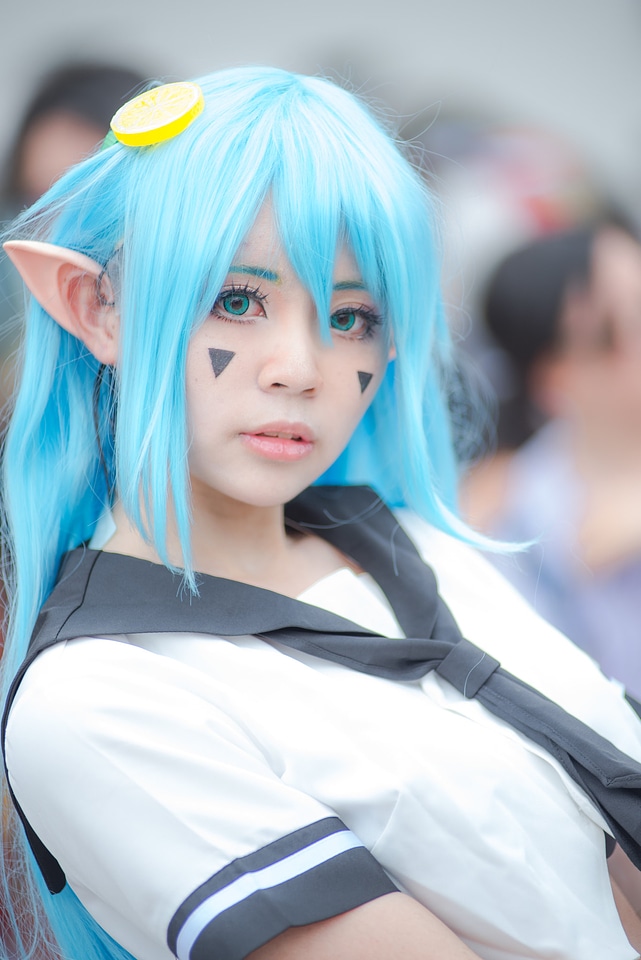 Portrait of Sexy Super Hero Female Cosplay Character