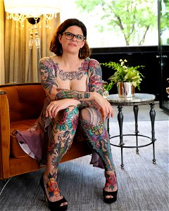 Heavily Tattooed Woman Carrie Capri