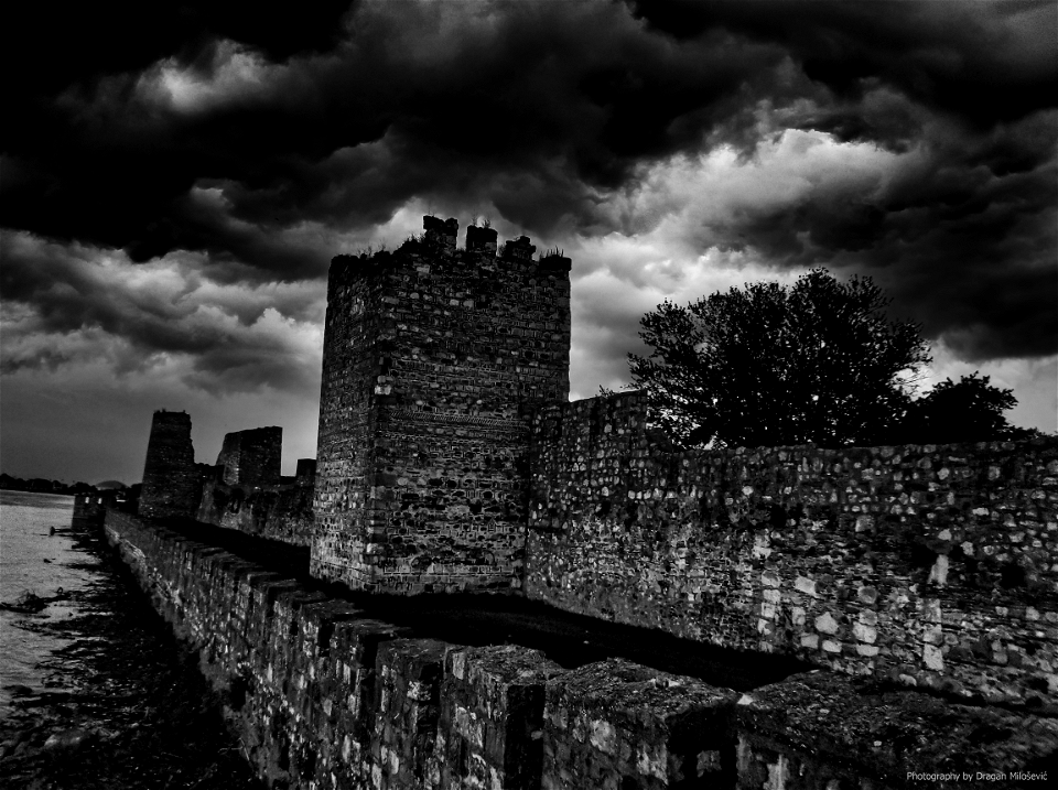 Smederevo Fortress black & white, signed photo