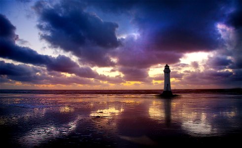 New Brighton Lighthouse. Wirral. UK photo