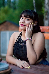 Model portrait. beautiful hispanic woman