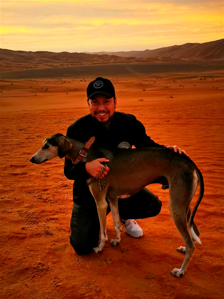 Stephan Tual and a Saluki Dog photo