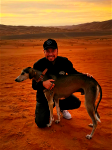 Stephan Tual and a Saluki Dog photo