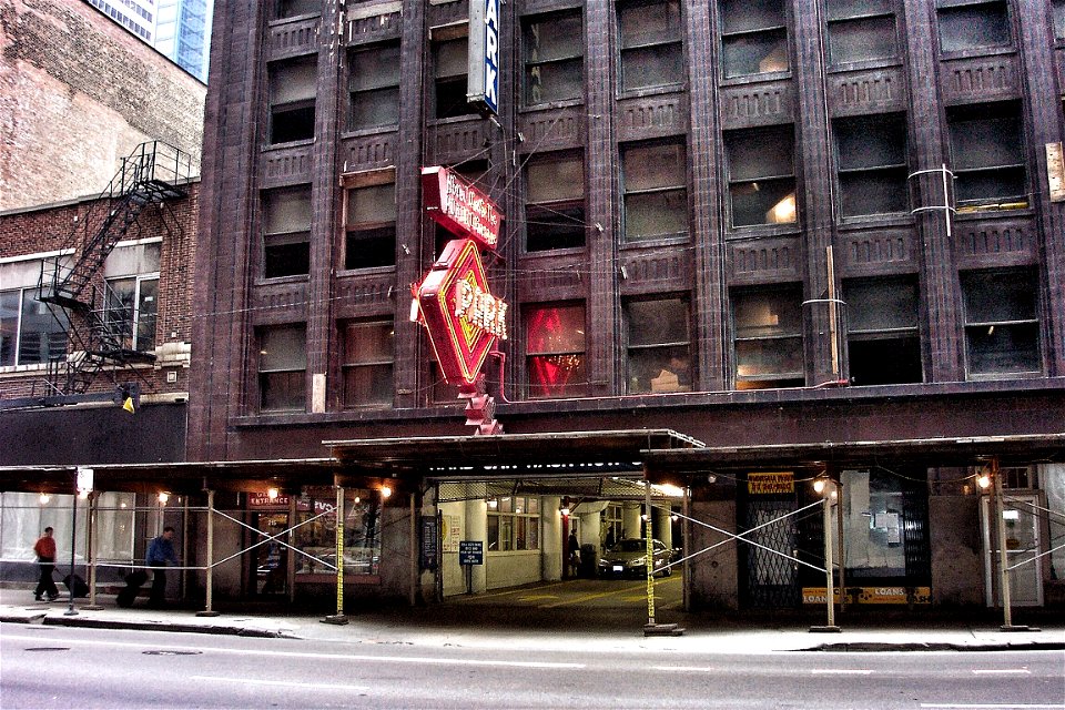Chicago Illinois  - Hotel LaSalle Parking Garage - Neon Sign with Pointer - Now LOST