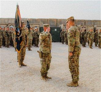 Patching ceremony of 1st Battalion, 125th Infantry Regiment