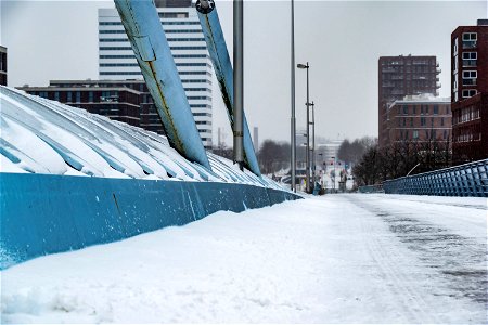 Prins Clausbrug in de sneew - Utrecht Zuidwest - Kanaleneiland photo