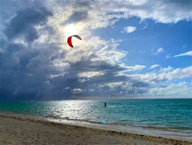 kite surf before storm photo