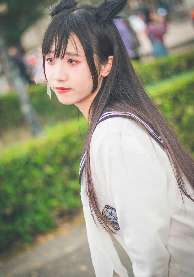 Japan anime cosplay girl portrait