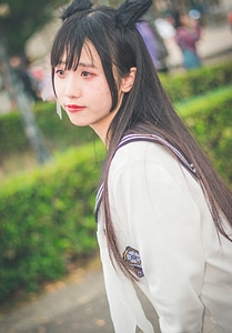 Japan anime cosplay girl portrait