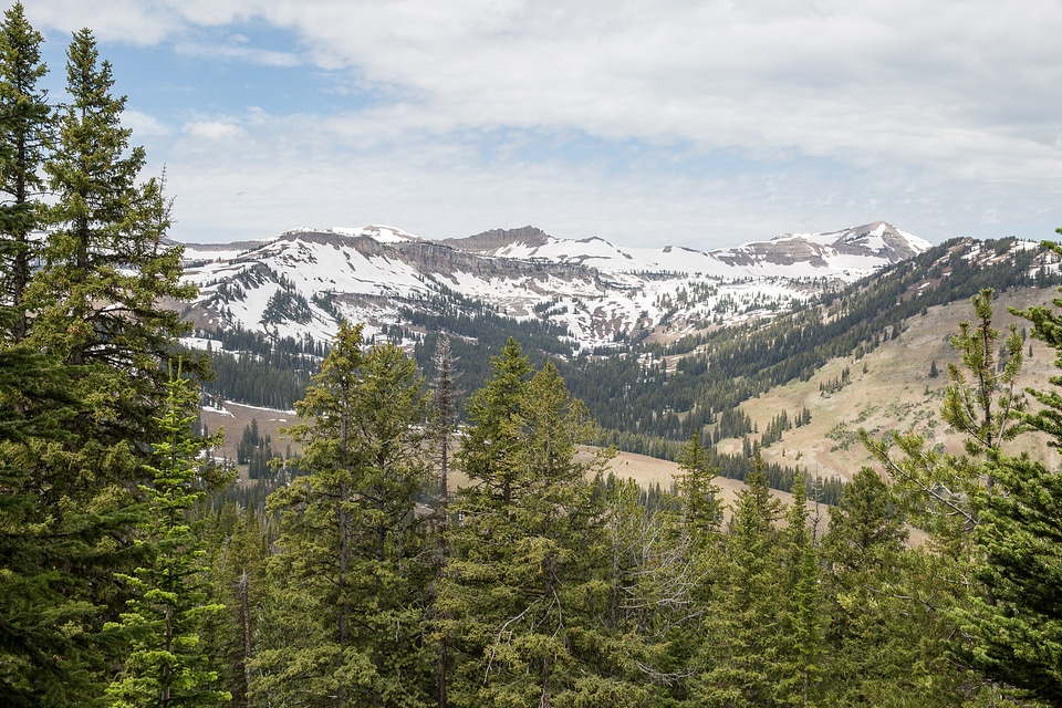 Granite Canyon with snow in Grand Teton National Park