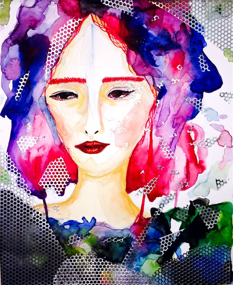 woman in purple