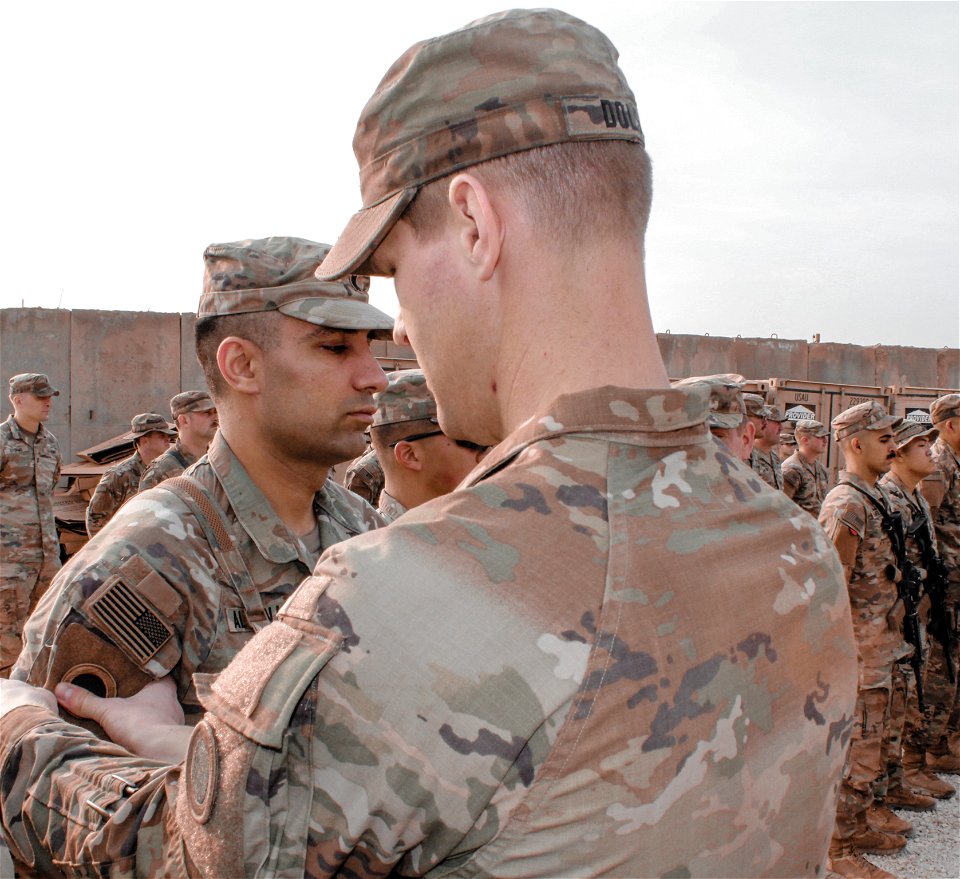 Patching ceremony of 1st Battalion, 125th Infantry Regiment