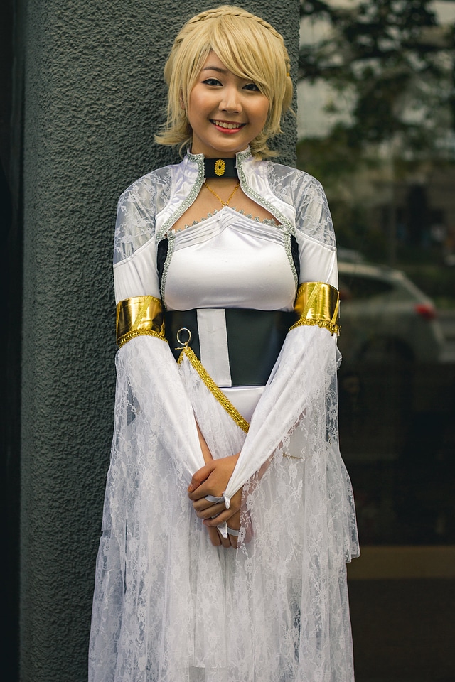 Portrait of a young girl in a costume