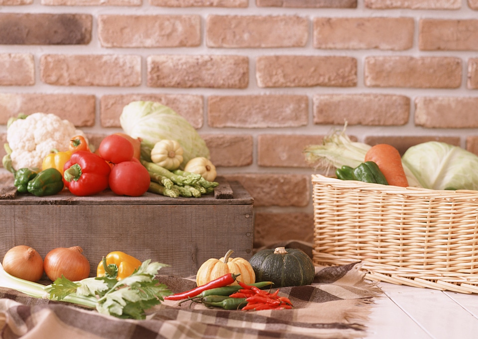 Vegetables . Fresh Bio Vegetable in a Basket.
