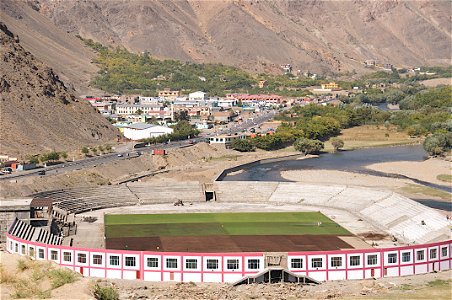 244 - Town of Panjshir & New Football Stadium, Panjshir Valley, Afghanistan 2013