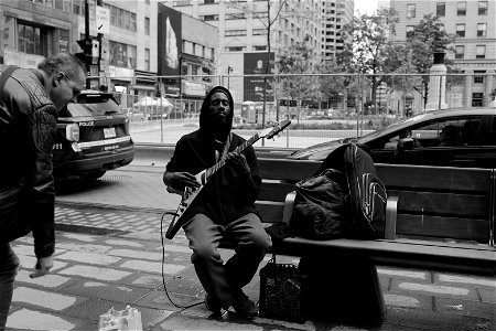 Electric guitarist in Montreal
