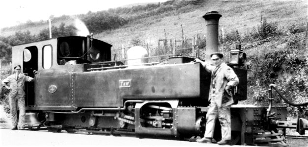 devon - lynton & barnstaple rly taw & crew at lynton photo