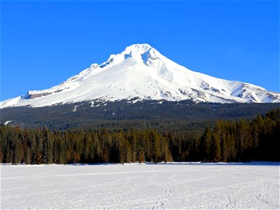 Trillium Lake at Mt. Hood in OR photo