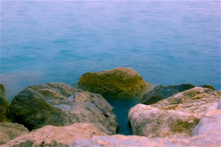 Water on the rocks photo