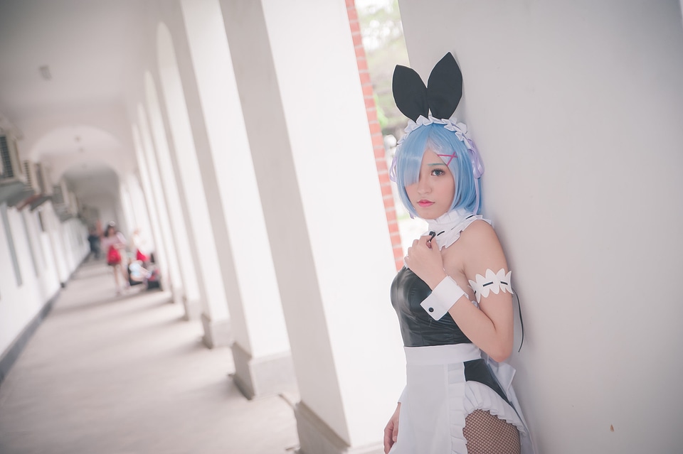 An unidentified Japanese anime cosplay pose