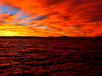 Sunrise at Columbia River in WA photo