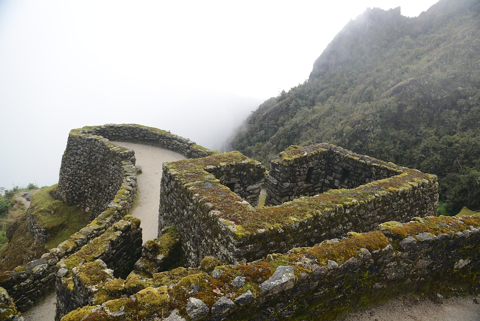 Ancient ruins of Winay Wayna on the Inca Trail, Peru