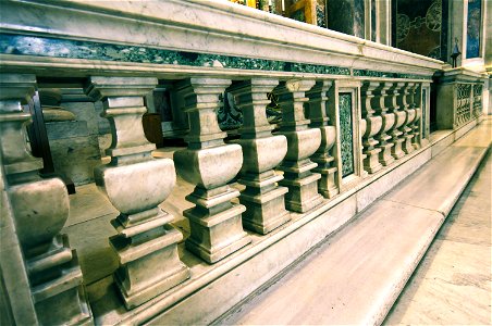 Railing inside St Paul's Basilica photo