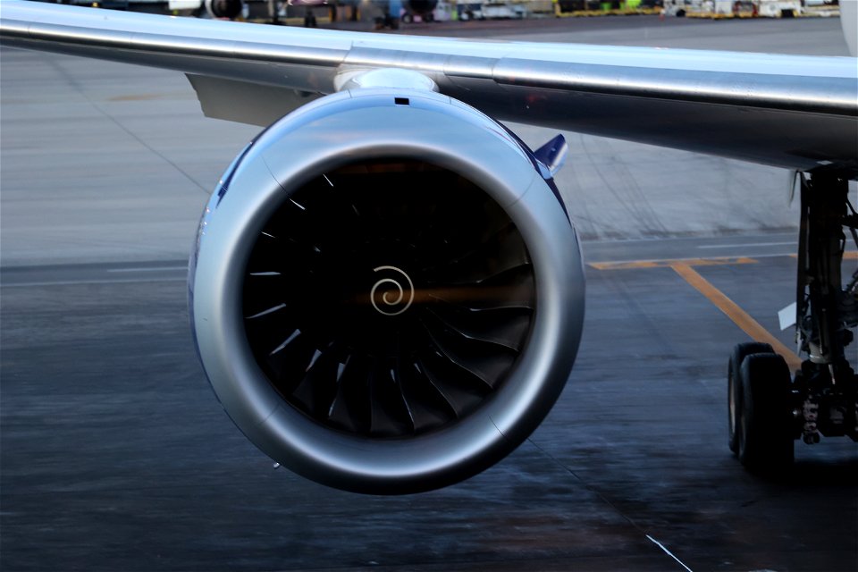 A Rolls Royce Trent 1000 Engine on British Airways B787-10 G-ZBLC