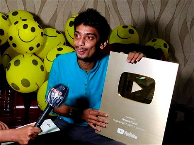 Dimpu Baruah Golden Play Button