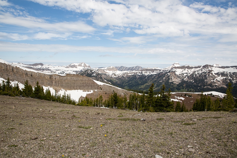 Granite Canyon with snow in Grand Teton National Park